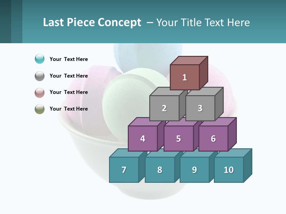 A Bowl Filled With Bath Bombs On Top Of A Table PowerPoint Template