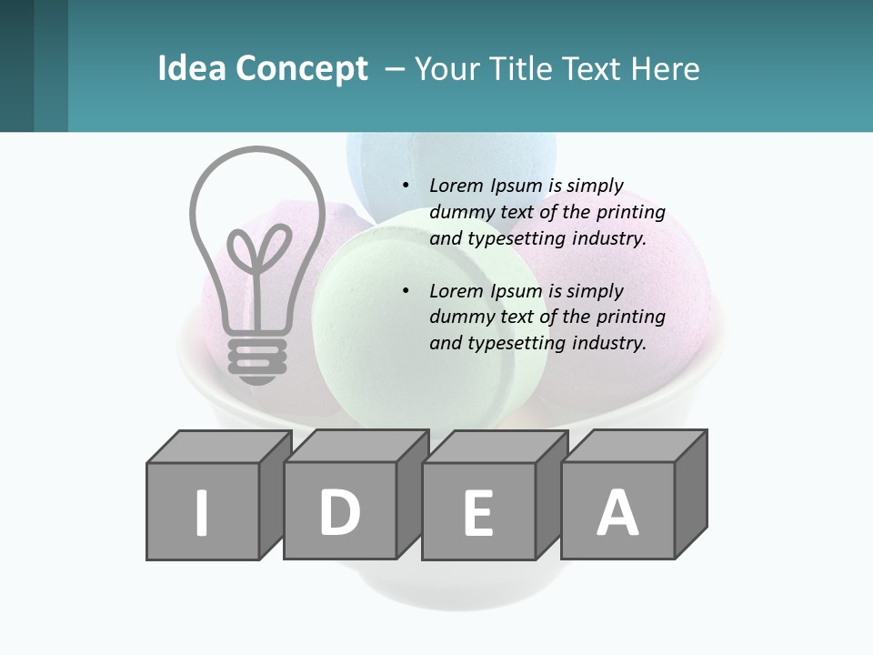 A Bowl Filled With Bath Bombs On Top Of A Table PowerPoint Template