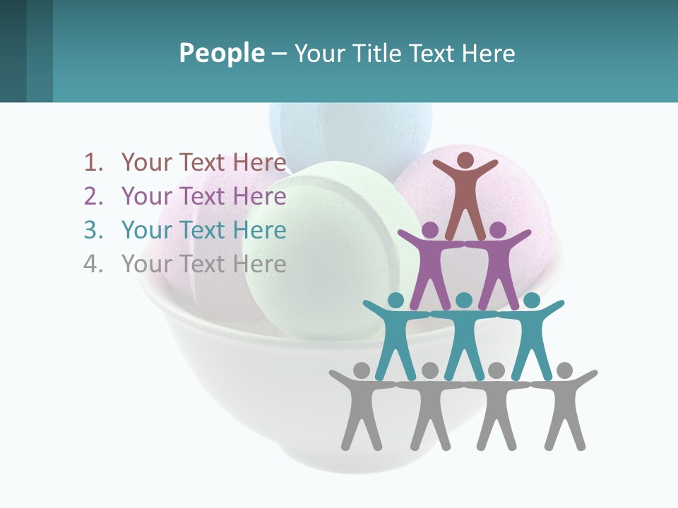A Bowl Filled With Bath Bombs On Top Of A Table PowerPoint Template