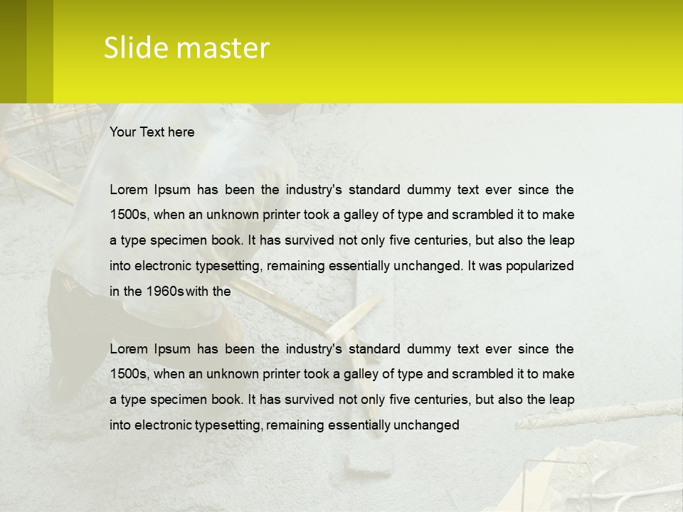 A Man Is Working On A Construction Site PowerPoint Template