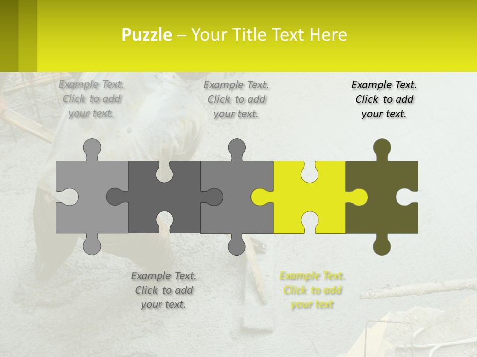 A Man Is Working On A Construction Site PowerPoint Template