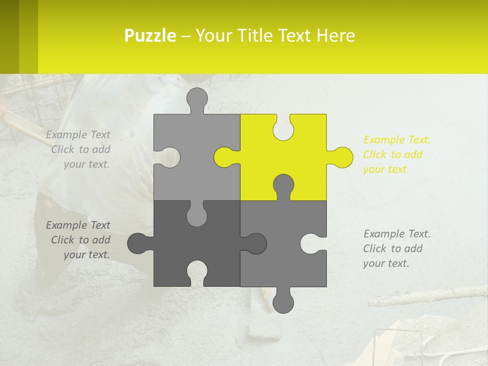 A Man Is Working On A Construction Site PowerPoint Template