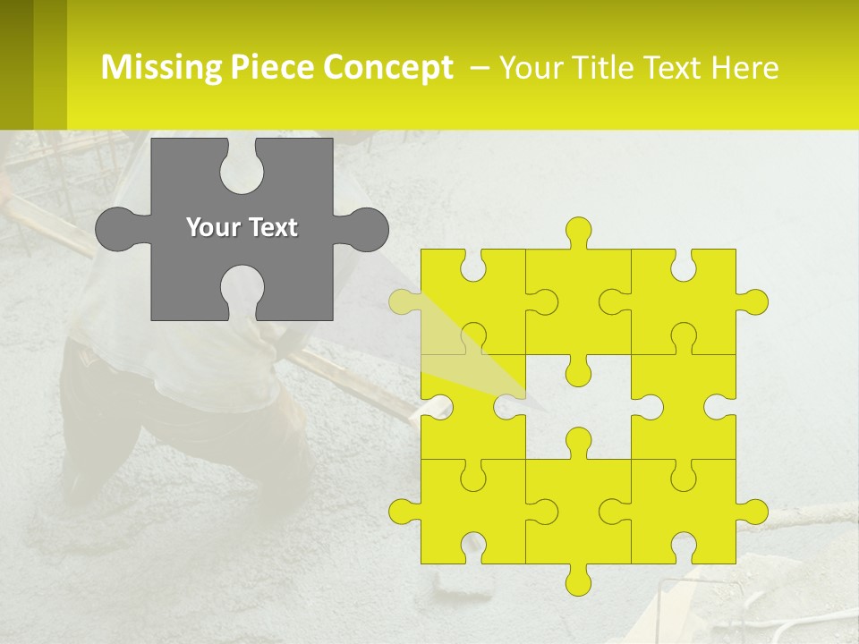 A Man Is Working On A Construction Site PowerPoint Template