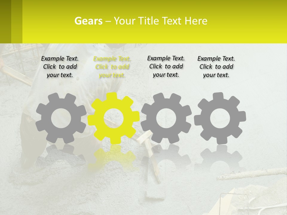 A Man Is Working On A Construction Site PowerPoint Template