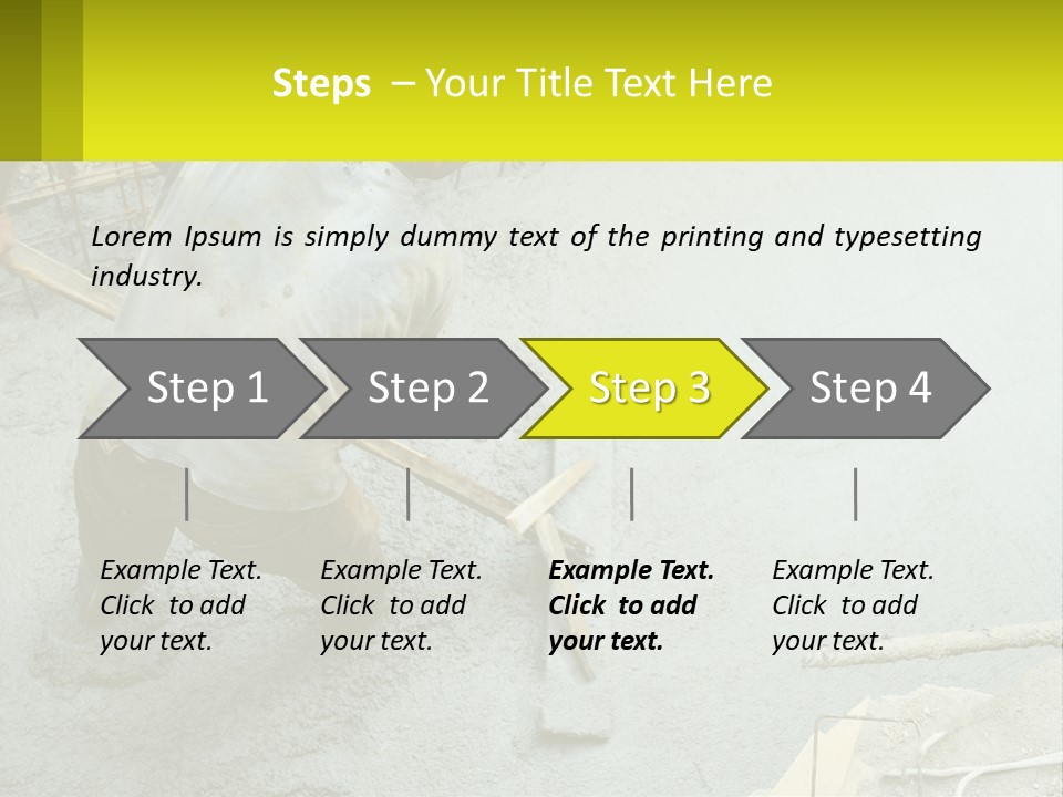 A Man Is Working On A Construction Site PowerPoint Template