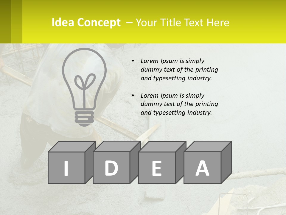 A Man Is Working On A Construction Site PowerPoint Template