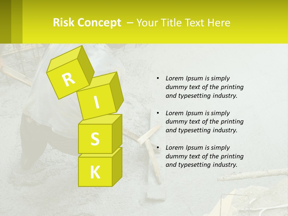 A Man Is Working On A Construction Site PowerPoint Template