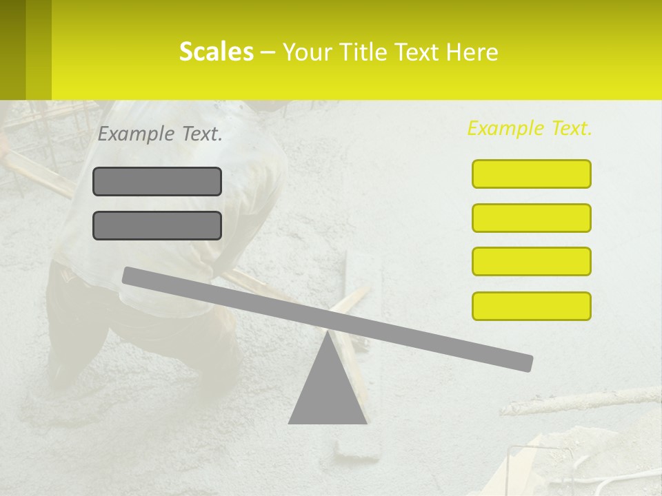 A Man Is Working On A Construction Site PowerPoint Template