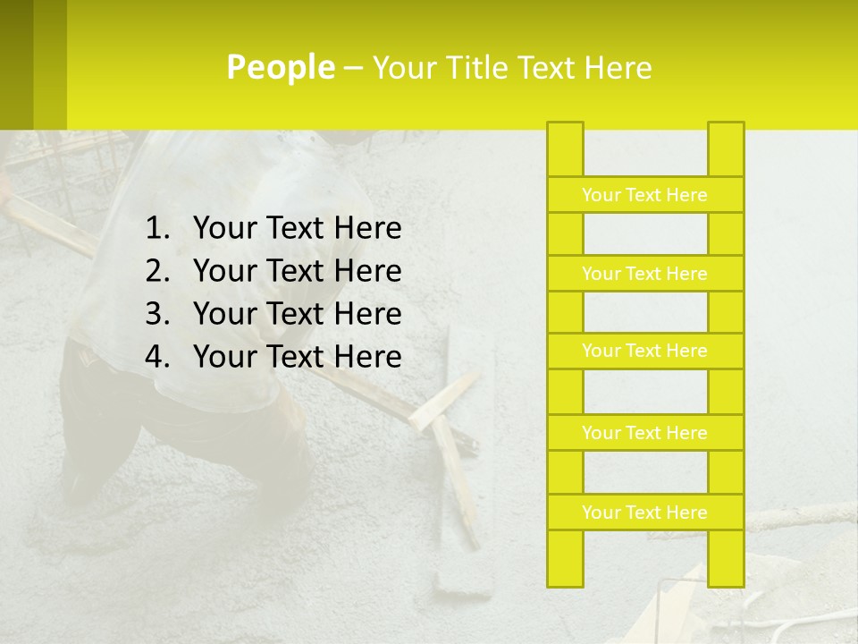 A Man Is Working On A Construction Site PowerPoint Template