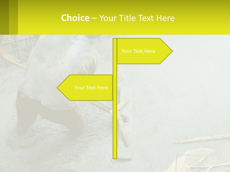 A Man Is Working On A Construction Site PowerPoint Template