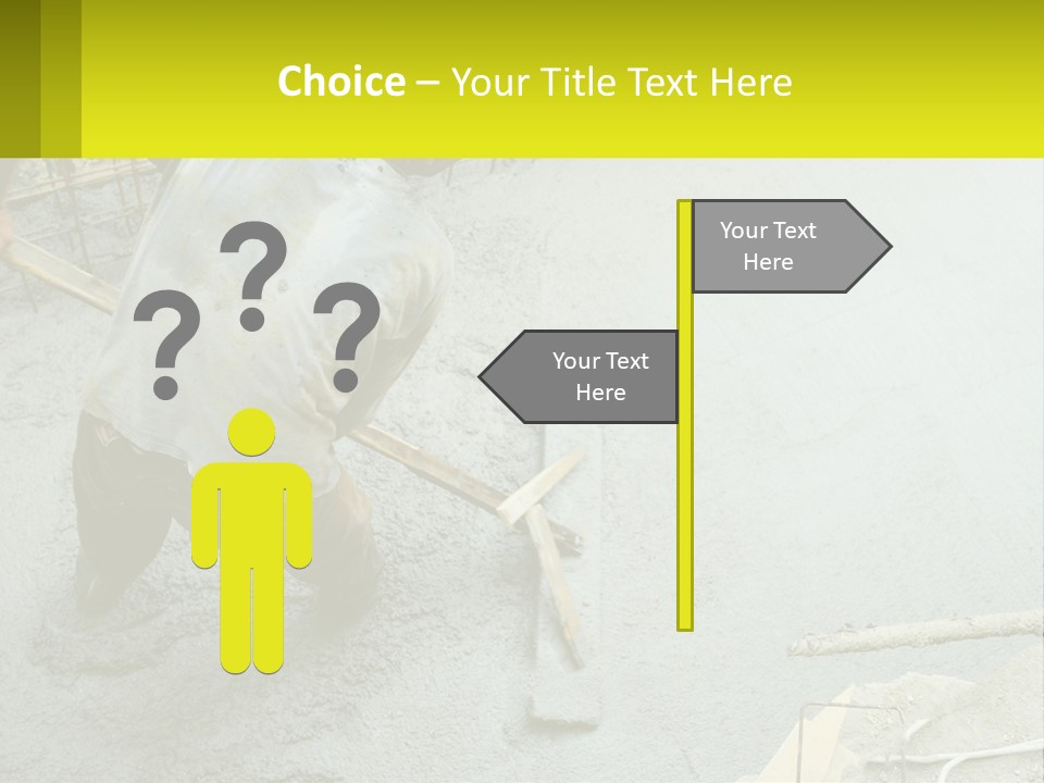 A Man Is Working On A Construction Site PowerPoint Template