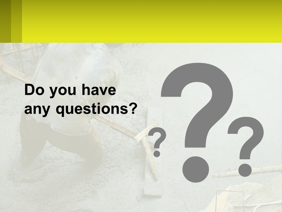 A Man Is Working On A Construction Site PowerPoint Template