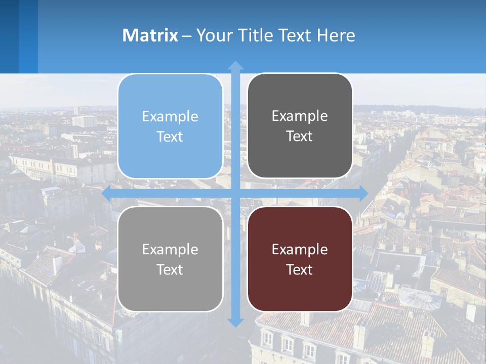 An Aerial View Of A City With Lots Of Buildings PowerPoint Template