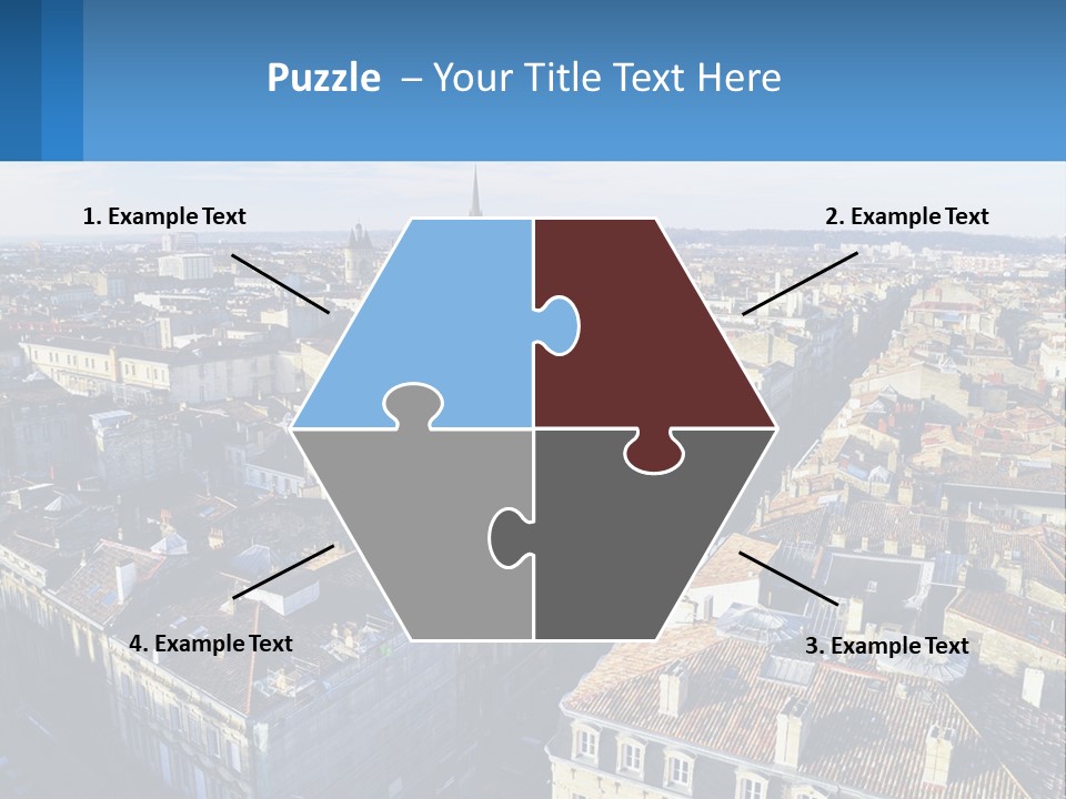 An Aerial View Of A City With Lots Of Buildings PowerPoint Template