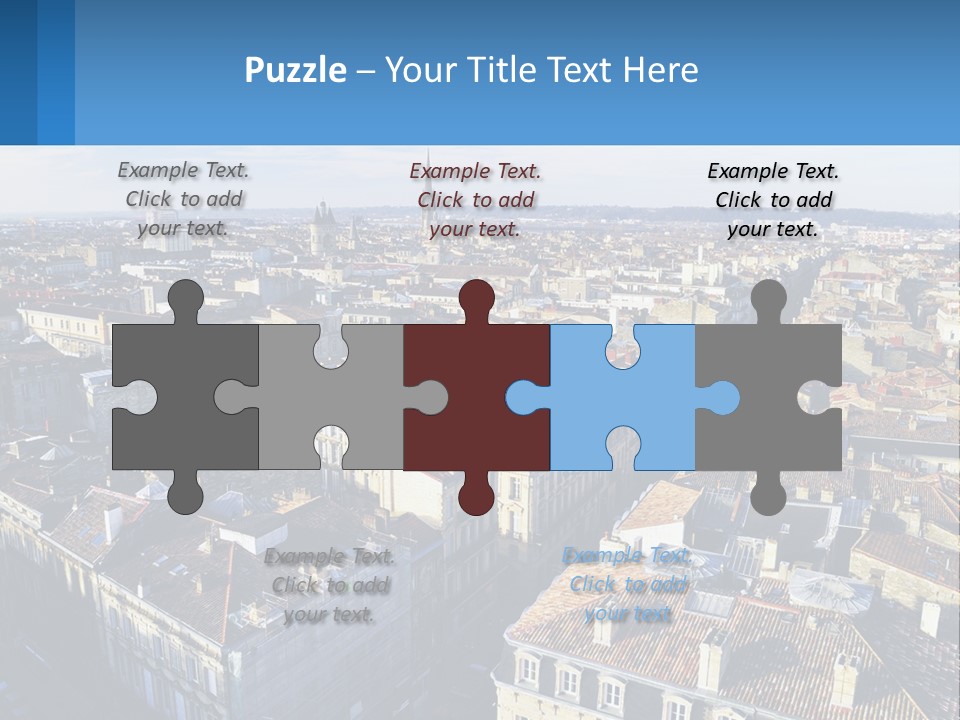 An Aerial View Of A City With Lots Of Buildings PowerPoint Template