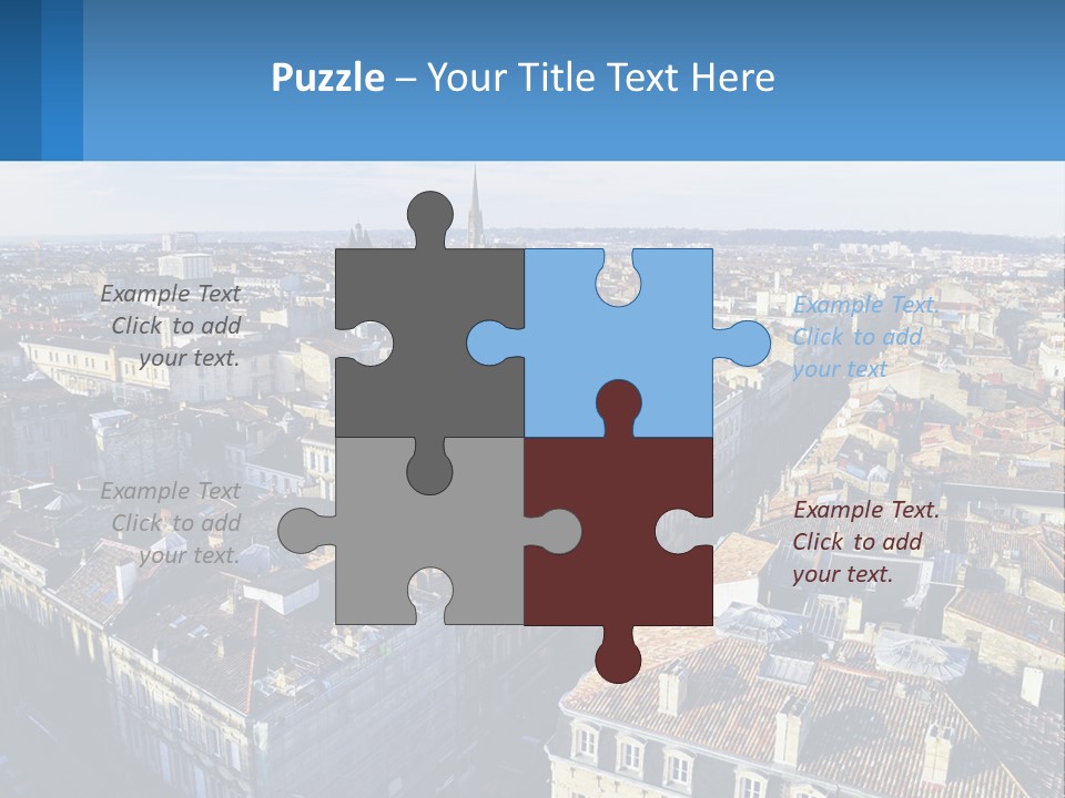 An Aerial View Of A City With Lots Of Buildings PowerPoint Template