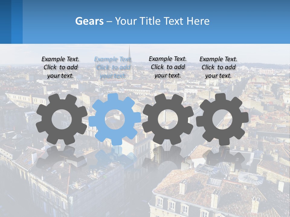 An Aerial View Of A City With Lots Of Buildings PowerPoint Template