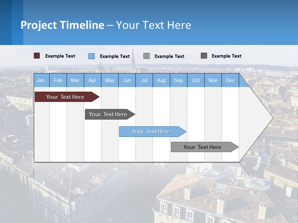 An Aerial View Of A City With Lots Of Buildings PowerPoint Template