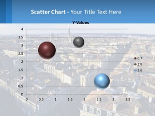 An Aerial View Of A City With Lots Of Buildings PowerPoint Template