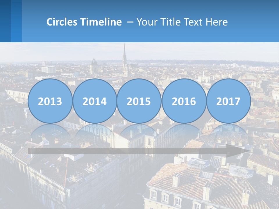 An Aerial View Of A City With Lots Of Buildings PowerPoint Template