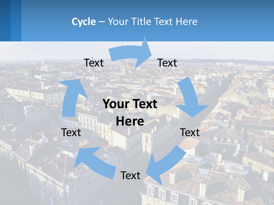 An Aerial View Of A City With Lots Of Buildings PowerPoint Template