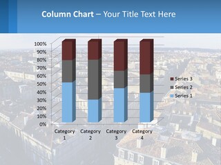 An Aerial View Of A City With Lots Of Buildings PowerPoint Template