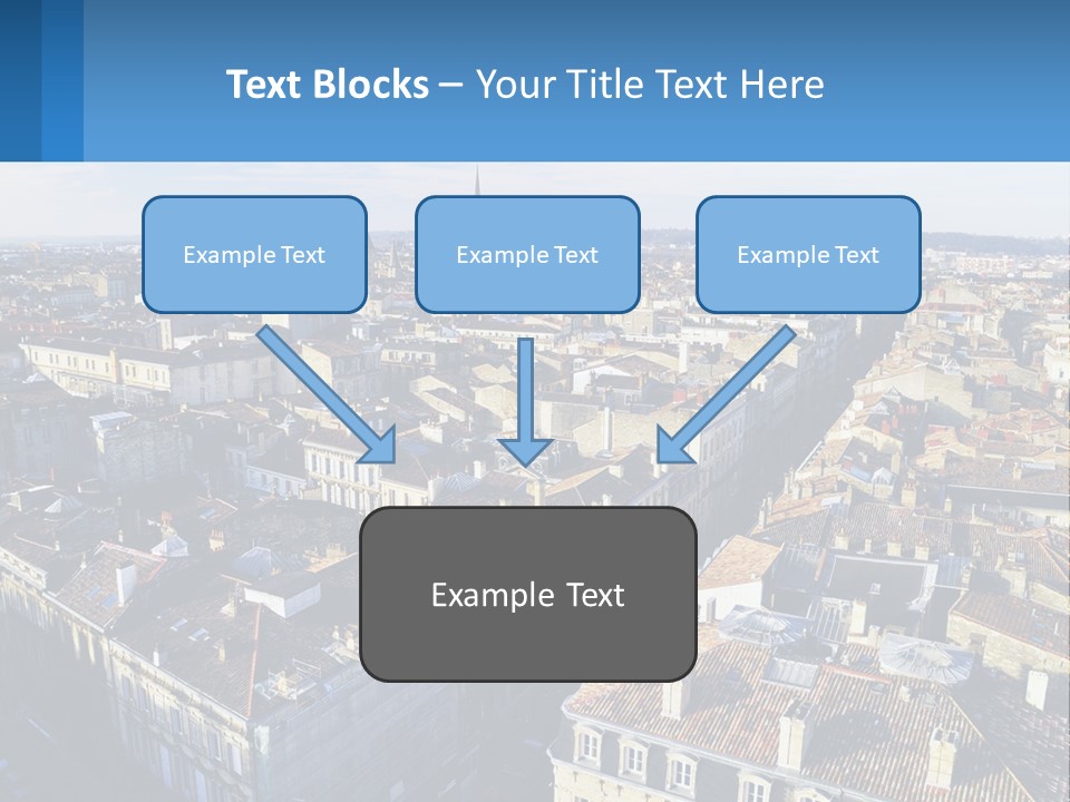 An Aerial View Of A City With Lots Of Buildings PowerPoint Template