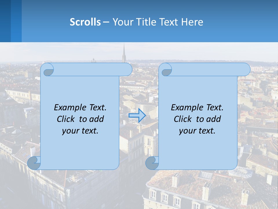 An Aerial View Of A City With Lots Of Buildings PowerPoint Template