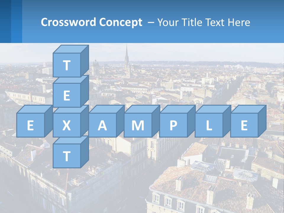 An Aerial View Of A City With Lots Of Buildings PowerPoint Template