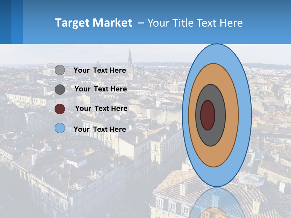 An Aerial View Of A City With Lots Of Buildings PowerPoint Template