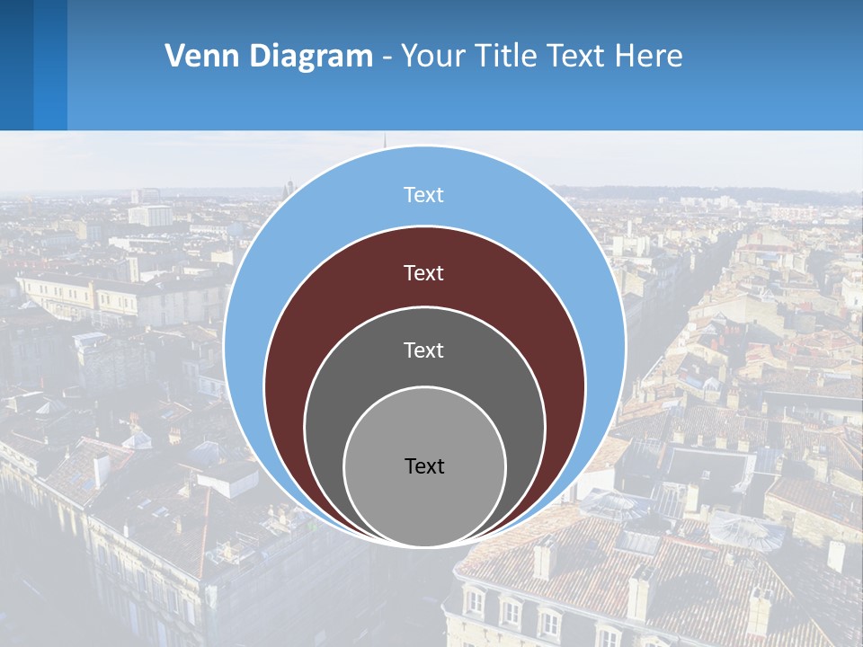 An Aerial View Of A City With Lots Of Buildings PowerPoint Template