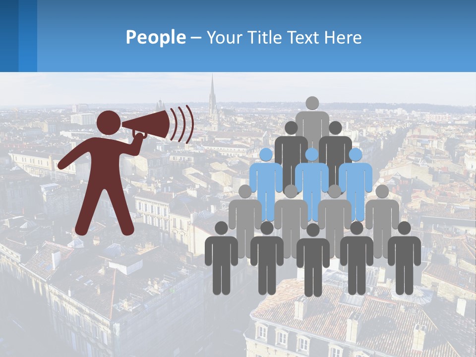 An Aerial View Of A City With Lots Of Buildings PowerPoint Template