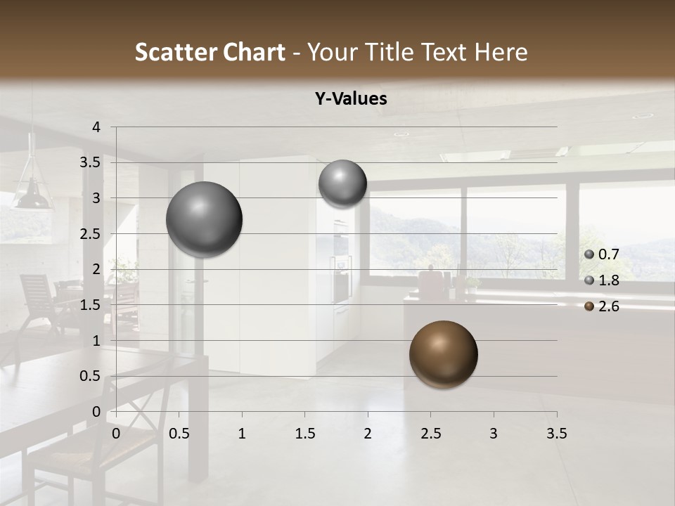 A Large Room With A Table And Chairs In It PowerPoint Template