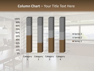 A Large Room With A Table And Chairs In It PowerPoint Template