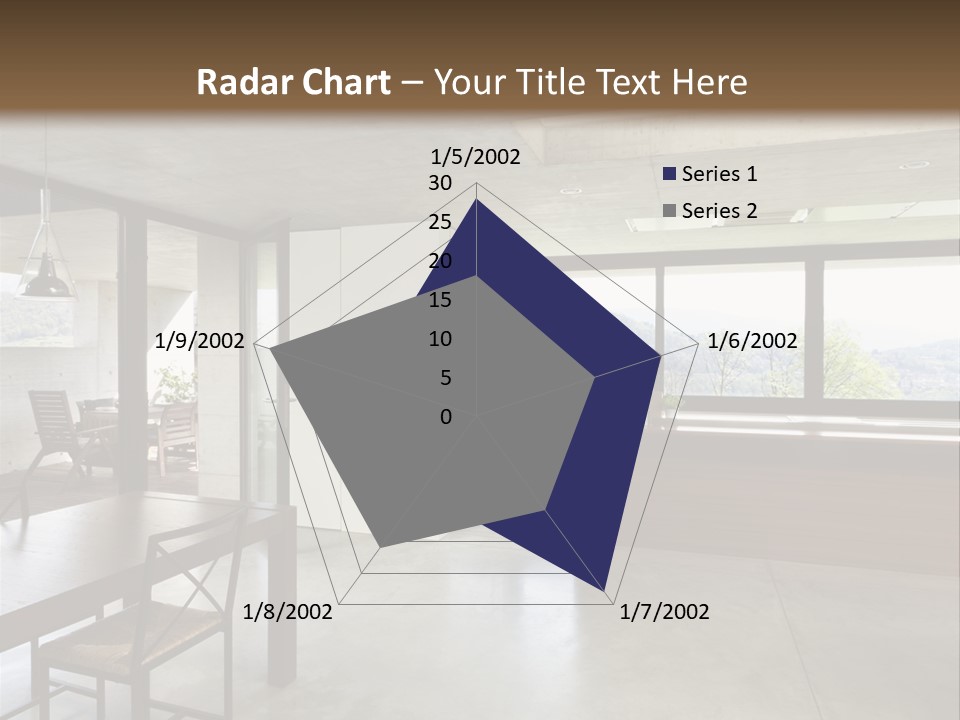 A Large Room With A Table And Chairs In It PowerPoint Template