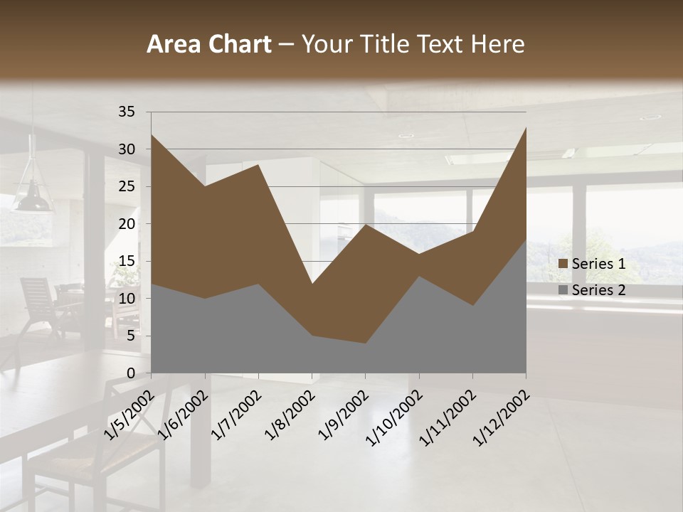 A Large Room With A Table And Chairs In It PowerPoint Template