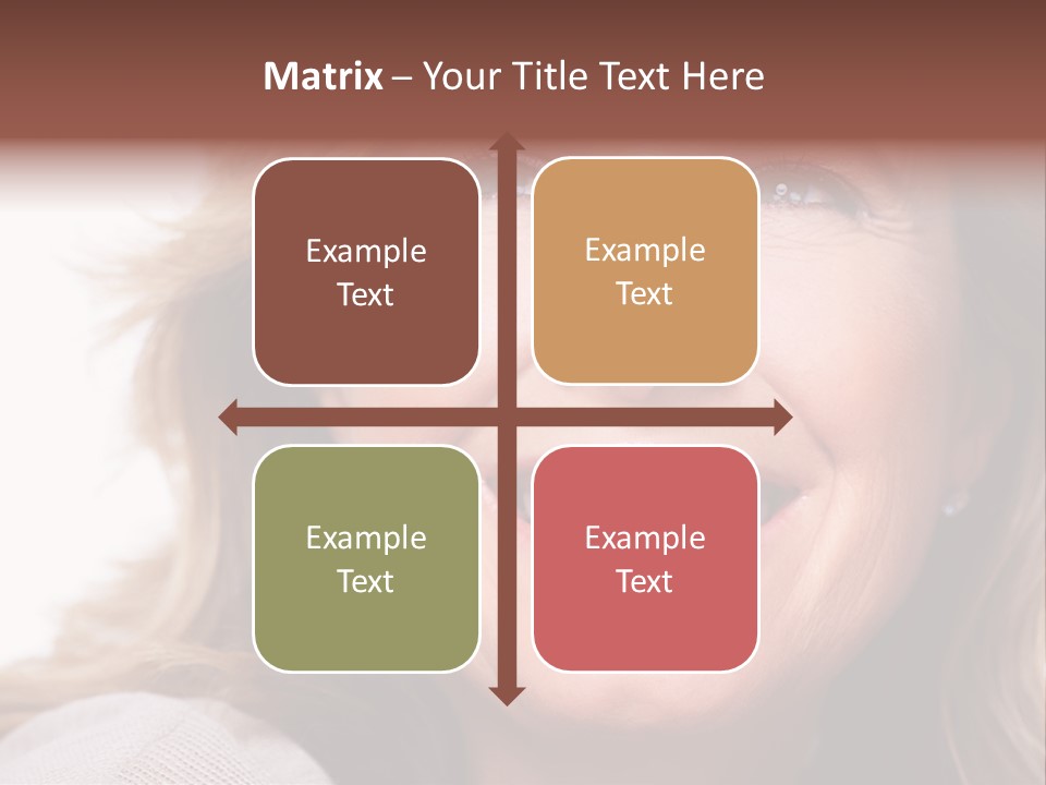 A Woman Smiling With A Smile On Her Face PowerPoint Template