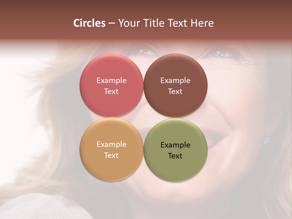 A Woman Smiling With A Smile On Her Face PowerPoint Template