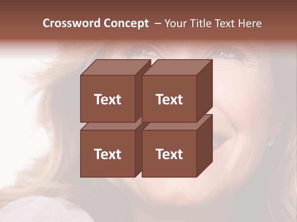 A Woman Smiling With A Smile On Her Face PowerPoint Template