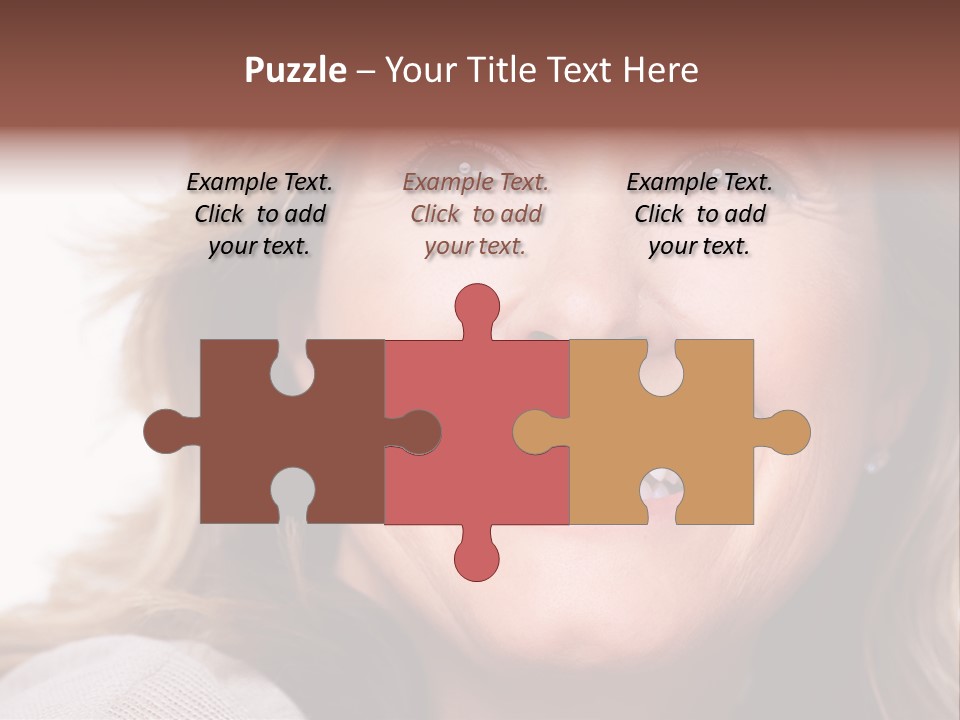 A Woman Smiling With A Smile On Her Face PowerPoint Template