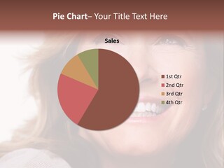 A Woman Smiling With A Smile On Her Face PowerPoint Template