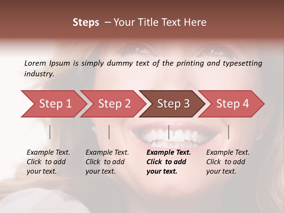A Woman Smiling With A Smile On Her Face PowerPoint Template