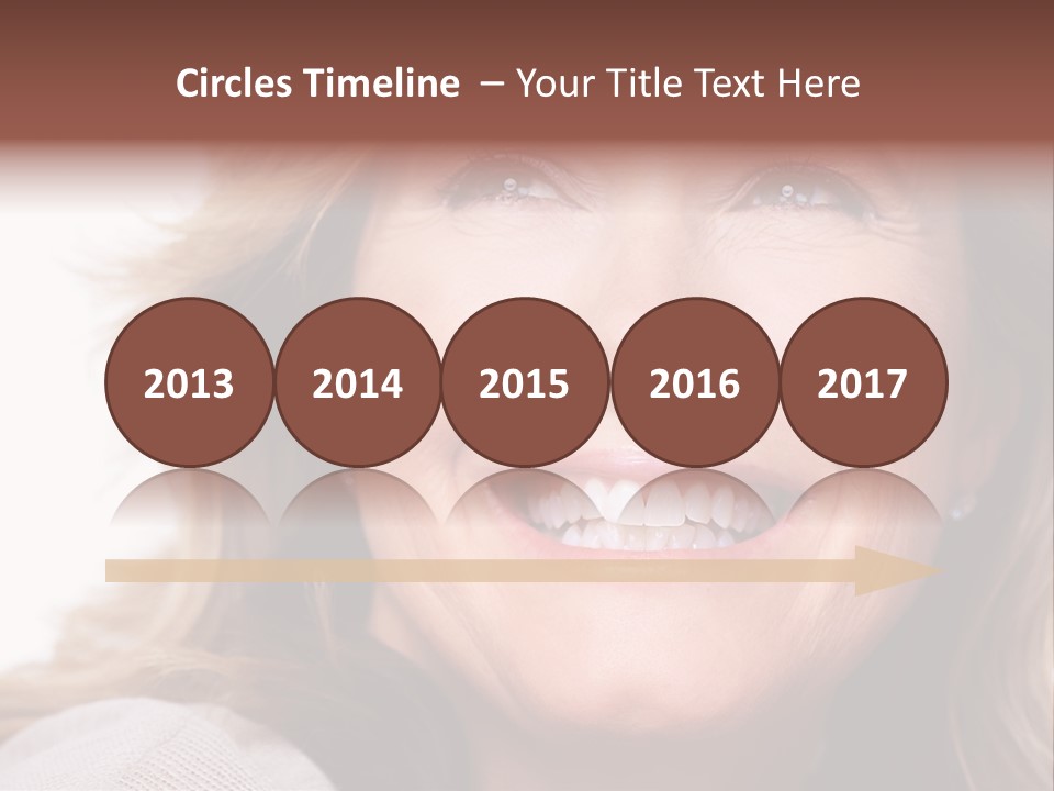 A Woman Smiling With A Smile On Her Face PowerPoint Template