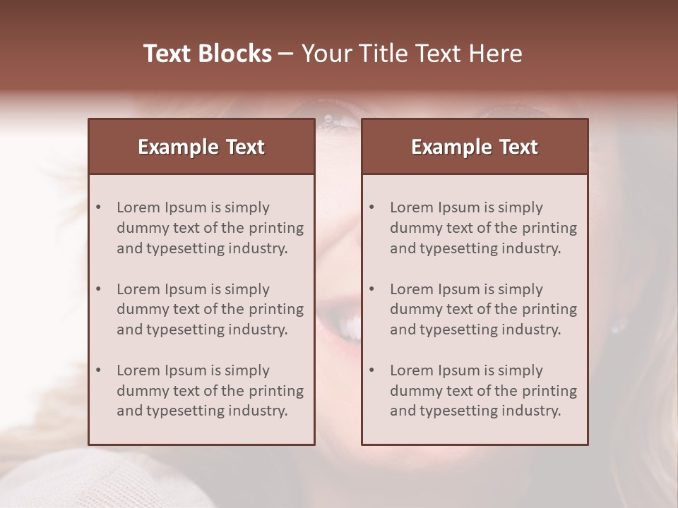 A Woman Smiling With A Smile On Her Face PowerPoint Template