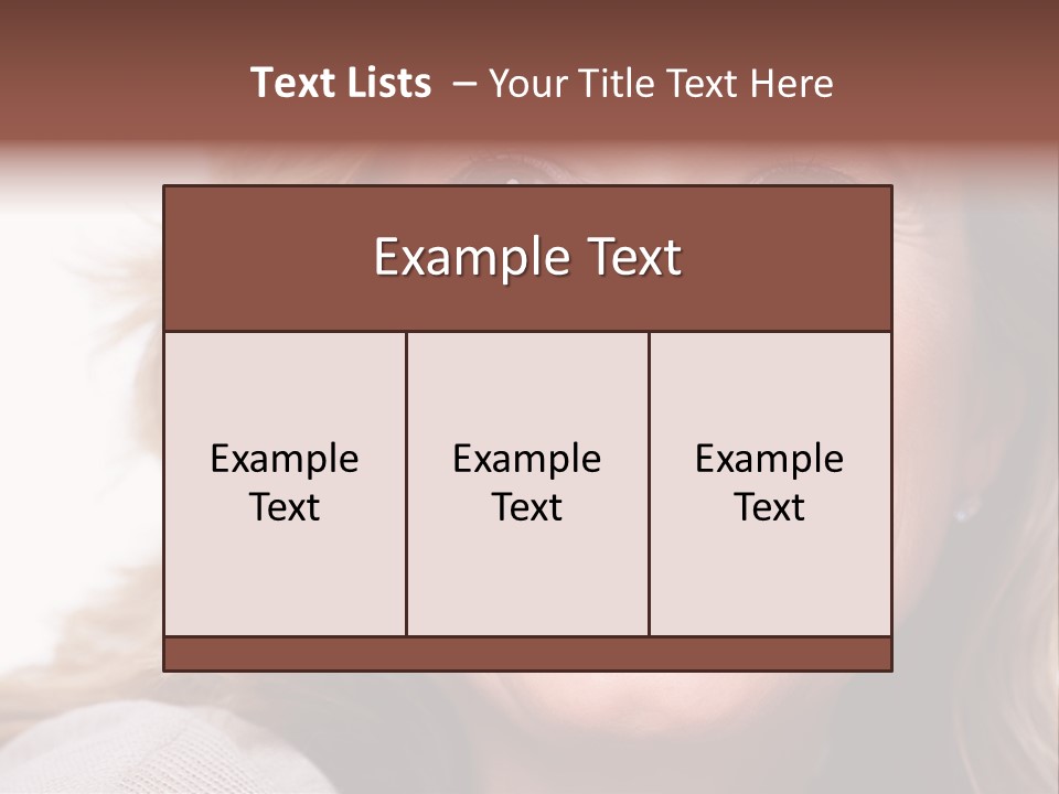 A Woman Smiling With A Smile On Her Face PowerPoint Template