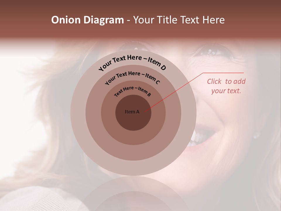 A Woman Smiling With A Smile On Her Face PowerPoint Template