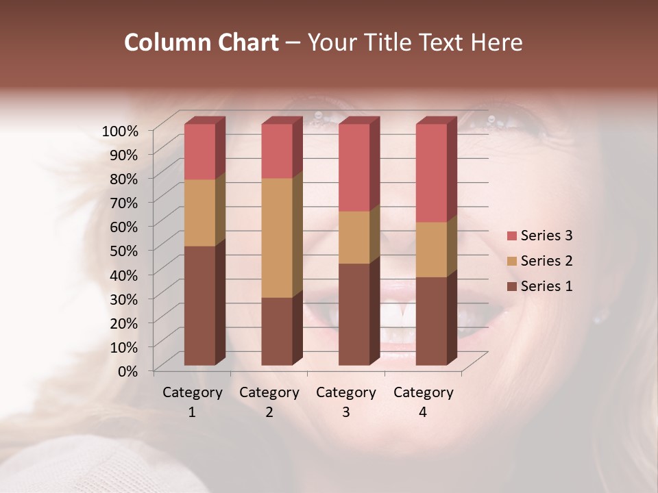A Woman Smiling With A Smile On Her Face PowerPoint Template