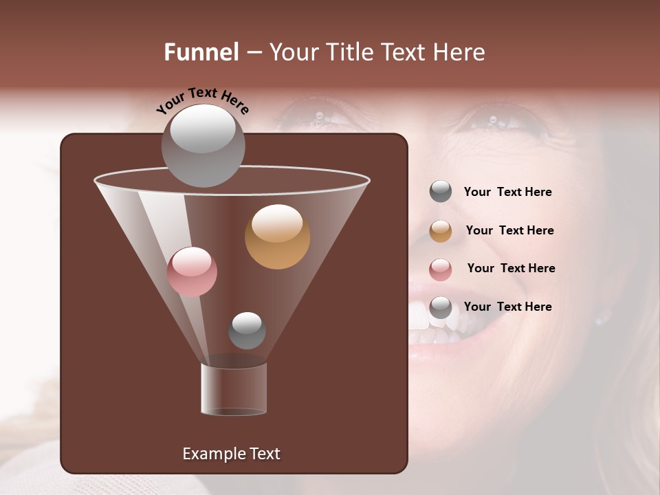 A Woman Smiling With A Smile On Her Face PowerPoint Template