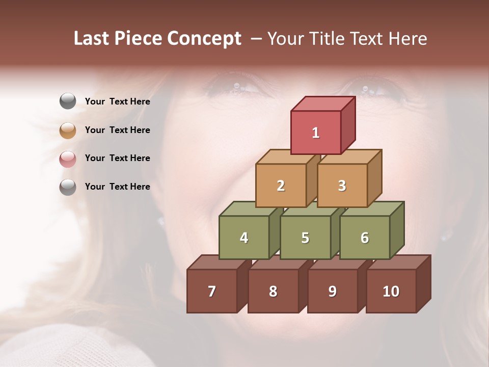 A Woman Smiling With A Smile On Her Face PowerPoint Template