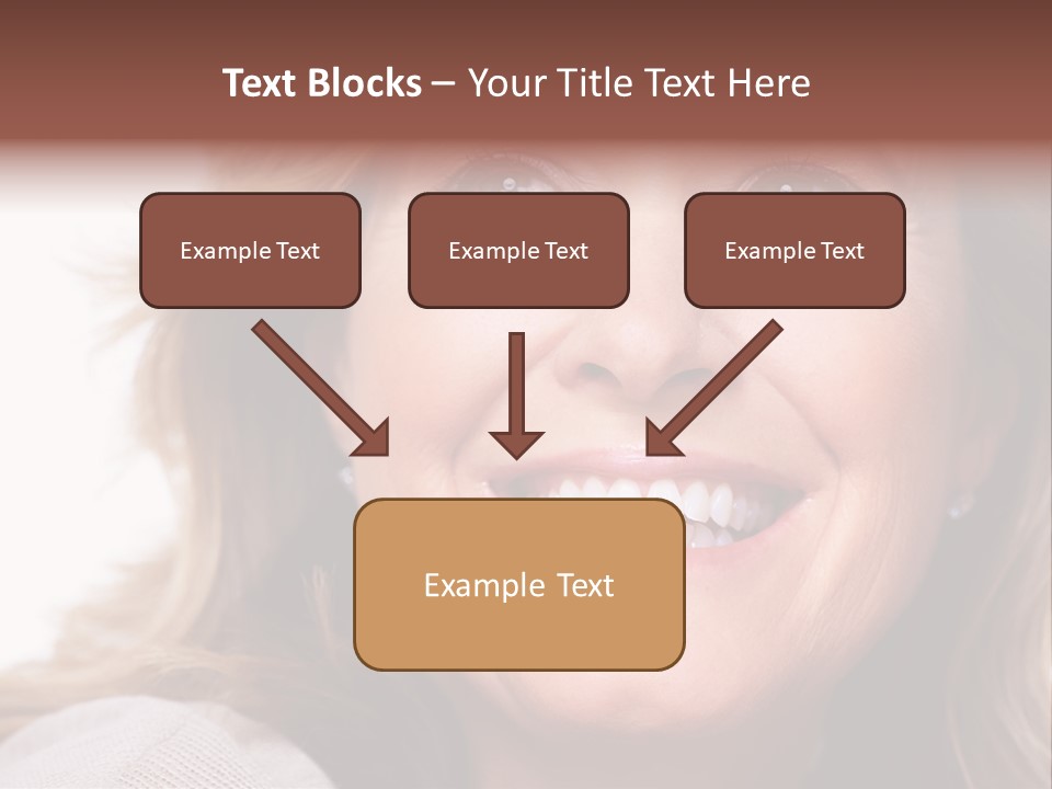 A Woman Smiling With A Smile On Her Face PowerPoint Template